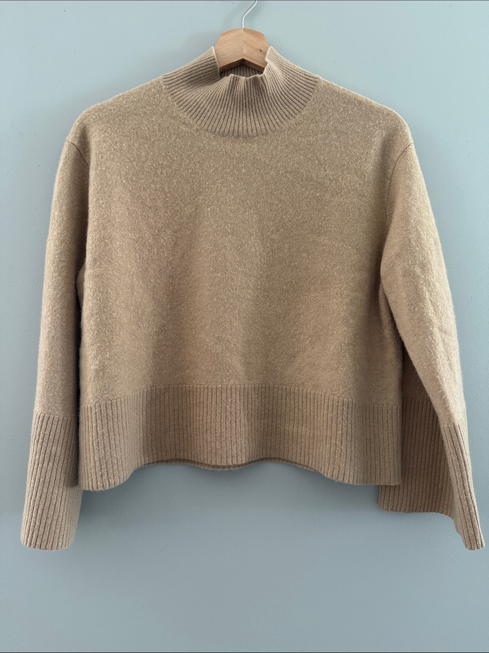 Vintage Banana Republic Cashmere 3/4 Mock Neck Sweater - Tan